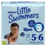 Huggies Little Swimmers Swim Diapers Size 5-6 17 Count