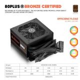 ARESGAME AGV Series 650W Power Supply, 80 Plus Bronze Certified, Non Modular Power Supply