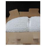 Snuggle Sac Buttery Ivory Throw Blanket for Couch, Reversible Super Soft Knitted Blankets, Warm Cozy Knit Fuzzy Plush Lightweight Throws Dupes for Sofa, Bed, Picnic, Ivory, 50 x 60 inches