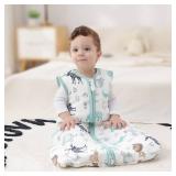 Mosebears Sleep Sack Baby Winter Wearable Blanket with 2-Way Zipper,2.5 TOG Cotton Sleep Sack Unisex (Deer, 18-24 Months)