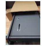 Decaller Metal Wall Mounted Mailboxes with Key Lock, Large Mail Box with View Window, Black