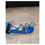 Petbobi Dog Tie-Out Cable and Stake - 30ft Heavy Duty Cable with Spring, No Tangle, 16in Ground Stake, Ideal for Yard, Camping and Beach, Suitable for Small Medium Large Dogs Up to 120 lbs, Blue