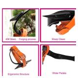Rohseson Tree Climbing Spikes, Cowhide Leather Tree Climbing Gear with Non-Slip Pedal, Adjustable Tree Climbing Tool Set with Harness Rope for Climbing, Hunting, Picking Fruit, Pet Saving