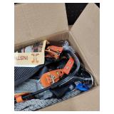 Rohseson Tree Climbing Spikes, Cowhide Leather Tree Climbing Gear with Non-Slip Pedal, Adjustable Tree Climbing Tool Set with Harness Rope for Climbing, Hunting, Picking Fruit, Pet Saving