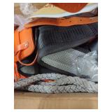 Rohseson Tree Climbing Spikes, Cowhide Leather Tree Climbing Gear with Non-Slip Pedal, Adjustable Tree Climbing Tool Set with Harness Rope for Climbing, Hunting, Picking Fruit, Pet Saving