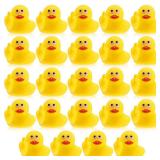 Lenwen 24 Pcs Middle Finger Rubber Ducks, 1.97 Inch Small Rubber Duck The Finger, Funny Yellow Rubber Ducky Bath Toy Float Bathtub Toys for Car Dashboard Interior Decorations