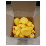 Lenwen 24 Pcs Middle Finger Rubber Ducks, 1.97 Inch Small Rubber Duck The Finger, Funny Yellow Rubber Ducky Bath Toy Float Bathtub Toys for Car Dashboard Interior Decorations