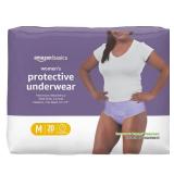 Amazon Basics Incontinence Underwear for Women, Protective, Disposable, Postpartum, Maximum Absorbency, Medium, Lavender, 20 Count
