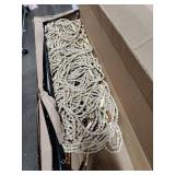 HYVAKUPPA 35.5\ x 75\in Boho Wood Bead Curtain for Doorways 40 Strands Door String Curtains Handmade Beaded Curtain Window Hanging Room Divider Wave Pattern for Home Decoration, Beigein