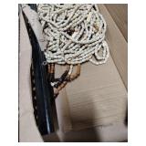 HYVAKUPPA 35.5\ x 75\in Boho Wood Bead Curtain for Doorways 40 Strands Door String Curtains Handmade Beaded Curtain Window Hanging Room Divider Wave Pattern for Home Decoration, Beigein