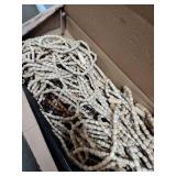 HYVAKUPPA 35.5\ x 75\in Boho Wood Bead Curtain for Doorways 40 Strands Door String Curtains Handmade Beaded Curtain Window Hanging Room Divider Wave Pattern for Home Decoration, Beigein