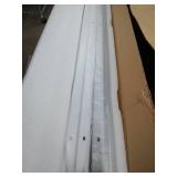 Aluminum alloy ceiling curtain tracks with hooks and corner connectors (Set of 2), heavy-duty room partition curtain rod tracks, suitable for living rooms, bedrooms, and bathroom(6-9 ft Track Set)Whit