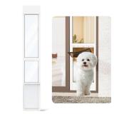YGNNJY Doggy Door for Sliding Glass Door, Adjustable Height 75 45\ to 80 310\in Sliding Door Dog Door Insert, Suitable for Small Doggies Up to 25 lbs, Mediumin