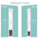 YGNNJY Doggy Door for Sliding Glass Door, Adjustable Height 75 45\ to 80 310\in Sliding Door Dog Door Insert, Suitable for Small Doggies Up to 25 lbs, Mediumin