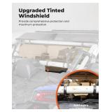 KEMIMOTO X3 Rear Windshield, Back Window Compatible with Can Am Maverick X3 and Max 2017-2025 PC Hard Coated Heavy Duty Hard Full Windscreen UTV Accessories Tinted