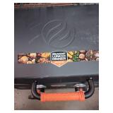 Blackstone 22-in griddle with hood and flexible legs breakfast lunch and dinner black