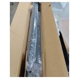 Tension Curtain Rod 51-145In(4.25-12.08Ft), Extra Long Curtain Rod No Drilling for Window or Bathroom Patio, Adjustable Spring Shower Curtain Rod, Easy to Install Never Rust Rod Diameter 1.26In-Black