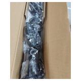 Tension Curtain Rod 51-145In(4.25-12.08Ft), Extra Long Curtain Rod No Drilling for Window or Bathroom Patio, Adjustable Spring Shower Curtain Rod, Easy to Install Never Rust Rod Diameter 1.26In-Black