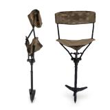 ALPS OutdoorZ Deluxe Mesh Wetland Seat - Lightweight Hunting Chair with 360° Swivel, Quick-Dry, Rust-Resistant Aluminum Frame, Detachable Backrest, and Carry Bag, Brown