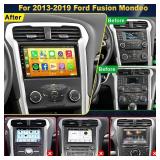 4+64G Car Stereo Android 13 for Ford 2013-2019 Fusion Mondeo, 9 Inch IPS Touch Screen Car Radio with Wireless CarplayAndroid Auto,GPS, WiFi, Bluetooth,FM, Support OBD2DVRDSP