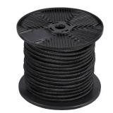 VEVOR Bungee Cord Roll, 14 X 120ft Elastic Cord, 100percent Stretch Kayak Stretch String Rope, Bungee Shock Cords for Cargo, Tarps, Camping, Kayak Deck and Crafting, DIY, Black