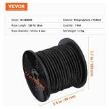 VEVOR Bungee Cord Roll, 14 X 120ft Elastic Cord, 100percent Stretch Kayak Stretch String Rope, Bungee Shock Cords for Cargo, Tarps, Camping, Kayak Deck and Crafting, DIY, Black