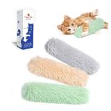 Potaroma Cat Toys Pillows, 3 Pack, Soft and Durable Crinkle Sound with Catnip Inside, Interactive Indoor Kitten Kicker, Promotes Kitty Exercise