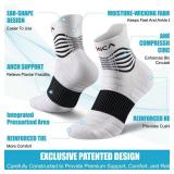 NEENCA Professional Compression Socks, Medical Athletic Ankle Socks for Injury Recovery and Pain Relief, Sports Protection, Circulation 1 Pair, 20-30 mmhg