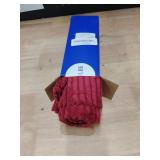 MIULEE Christmas Decorative Throw Pillow Covers for Couch Bed Livingroom 18x18 Inch Set of 2 Burgundy Boho Accent Throw Pllows Broadside Striped Patchwork Soft Corduroy Pillowcases