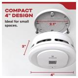 Kidde Smoke Detector, 4-Inch Compact, AA Battery Powered, 10SDR