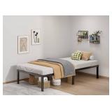 LUMUNANCE Metal Bed Frame Twin Size - 14 Inch Heavy-Duty Twin Platform Bed Frame No Box Spring Needed, Easy Assembly, Noise-Free, Sturdy Mattress Foundation, Underbed Storage Space