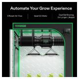 VIVOSUN Smart Air Filtration PRO T6 Kit 6\, AeroZesh T6 Inline Duct Fan wGrowHub E42A Temp. Humidity WiFi-Controller, Carbon Filter and Ducting, Cooling and Ventilation System for Grow Tent, Hydroponi