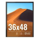 LaVie Home 36x48 Picture Frame for Wall Display, 36x48 Black Picture Frame with HD Plexiglass, 36 x 48 Photo Frame 1 Pack, Display Frame for Vertical or Horizontal, Classic Collection