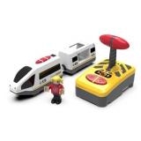 Z MAYABBO Wooden Train Set Accessories Battery Operated Locomotive Trains, Remote Control Train Vehicles for Wood Tracks, Powerful Engine Trains Cars Fits All Major Brands of Railway System