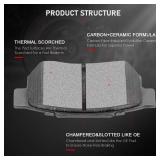 Rear Ceramic Brake Pads Kits 4pcs fit For 86-01 For Acura Integra,For Honda For Accord,Civic,93-97 For Honda Civic del Sol,90-91 For Honda CRX,10-14 For Honda Fit,85-91 For Honda Prelude