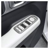 JUIVEEL 4Pcs Door Lock Glass Control Button Panel Cover Window Lift Switch Panel Trim Compatible with Hyundai Santa Fe 2024 2025 MX5 Accessories (Wood Grain Style)