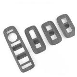 JUIVEEL 4Pcs Door Lock Glass Control Button Panel Cover Window Lift Switch Panel Trim Compatible with Hyundai Santa Fe 2024 2025 MX5 Accessories (Wood Grain Style)