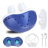 Anti Snoring Devices, Double Vortex Anti Snoring Device, Snoring Solution, Adjustable Wind Speed, Suitable for All Nose Shapes, Stop Snoring Suitable for Men and Women, Blue-AAQ