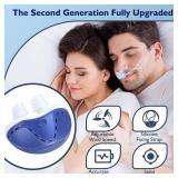 Anti Snoring Devices, Double Vortex Anti Snoring Device, Snoring Solution, Adjustable Wind Speed, Suitable for All Nose Shapes, Stop Snoring Suitable for Men and Women, Blue-AAQ
