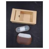 RIXENY Genuine Leather Case for AirPods Pro 3 (3rd Gen 2025) with Adjustable Braided Lanyard, Vintage Crazy Horse Leather Protective Cover Case, Rugged Hard Shell and Rich Patina, Dark Brown