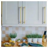 Asidrama 6 Pack 12.6 Inch(320mm) Brushed Gold Kitchen Cabinet Handles, Cabinet Pulls Kitchen Cabinet Hardware for Cupboard Drawer Pulls