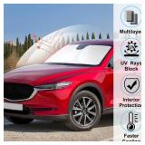 Windshield Sun Shade Custom Fit for 2017-2024 2025 Mazda CX5 CX-5 Accessories Front Window Sunshade Shield Blocker Keeps Car Cool
