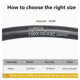 A700C Heavy Duty Bike Tubes 700x35C38C40C43C AV Schrader Valve (3543-622) 700C Bicycle Inner Tubes Compatible with 700 x 35C 700x36C 700x37C 700x38C 700x40C 700x42C 700x43c Bike Tire Tubes 2-PCS