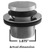 LDR 502 5108CP Toe Touch Bath Tub Drain, Chrome