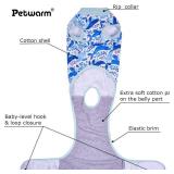 PetWarm Male Dog Recovery Suit for After Neuter Surgery, Cone of Shame Alternatives, Pet Surgical Recovery Pajamas Dog Onesie for Spay Neuter, Marine Animal Patterns, Blue, L