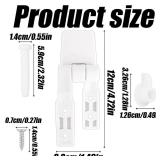 A2Pcs Toilet Seat Hinge Replacement, Plastic Toilet Bolts Kit with Screws and Nuts, White Universal Toilet Seat Hardware for Replacement and Repair