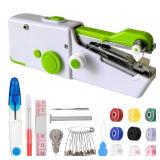 Handheld Sewing Machine,Mini Sewing Machine for Adults Fast Stitching with Sewing Kits Suitable for Home,Travel,DIY (Green)