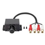 XMSJSIY Universal RCA Level Controller Car Audio Amplifier RCA Audio Adjuster Bass Boost Volume Control Knob and Cable for Car Motorcycle Speakers Home Theater