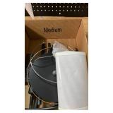 Ambimall 60\ Floor Lamp with Remote Control and Stepless Dimmable Bulb, Colors Temperature and Brightness Adjustable, Modern Floor Lamps for Living Room?Beige Shade and Black Pole?in