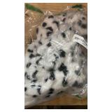 IBTOM CASTLE Baby Girl Halloween Animal Costume Spotted Dog Series Plush Ruffle Dress with Headband Cosplay Fany Dress up Outfit White-Dog 3-6 Months